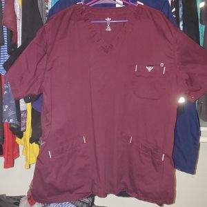 SCRUB Top burgundy/pink